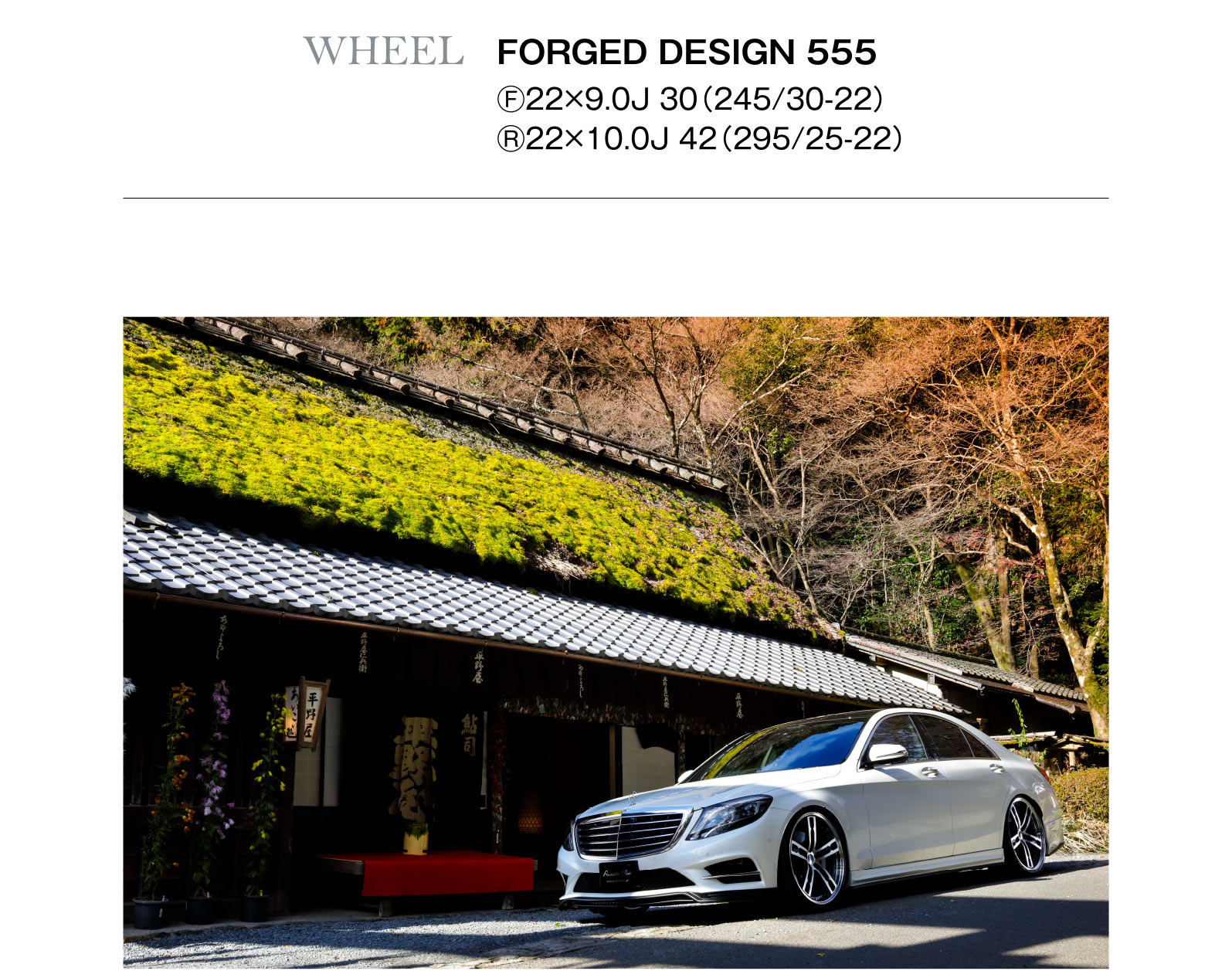 FORGED DESIGN 555 F 22×9.0J 30（245/30-22）R 22×10.0J 42（295/25-22）