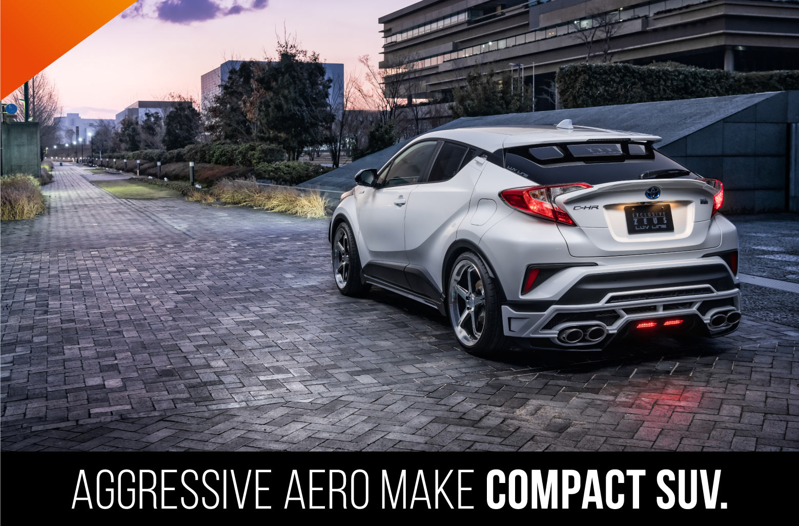 AGGRESSIVE AERO MAKE COMPACT SUV.