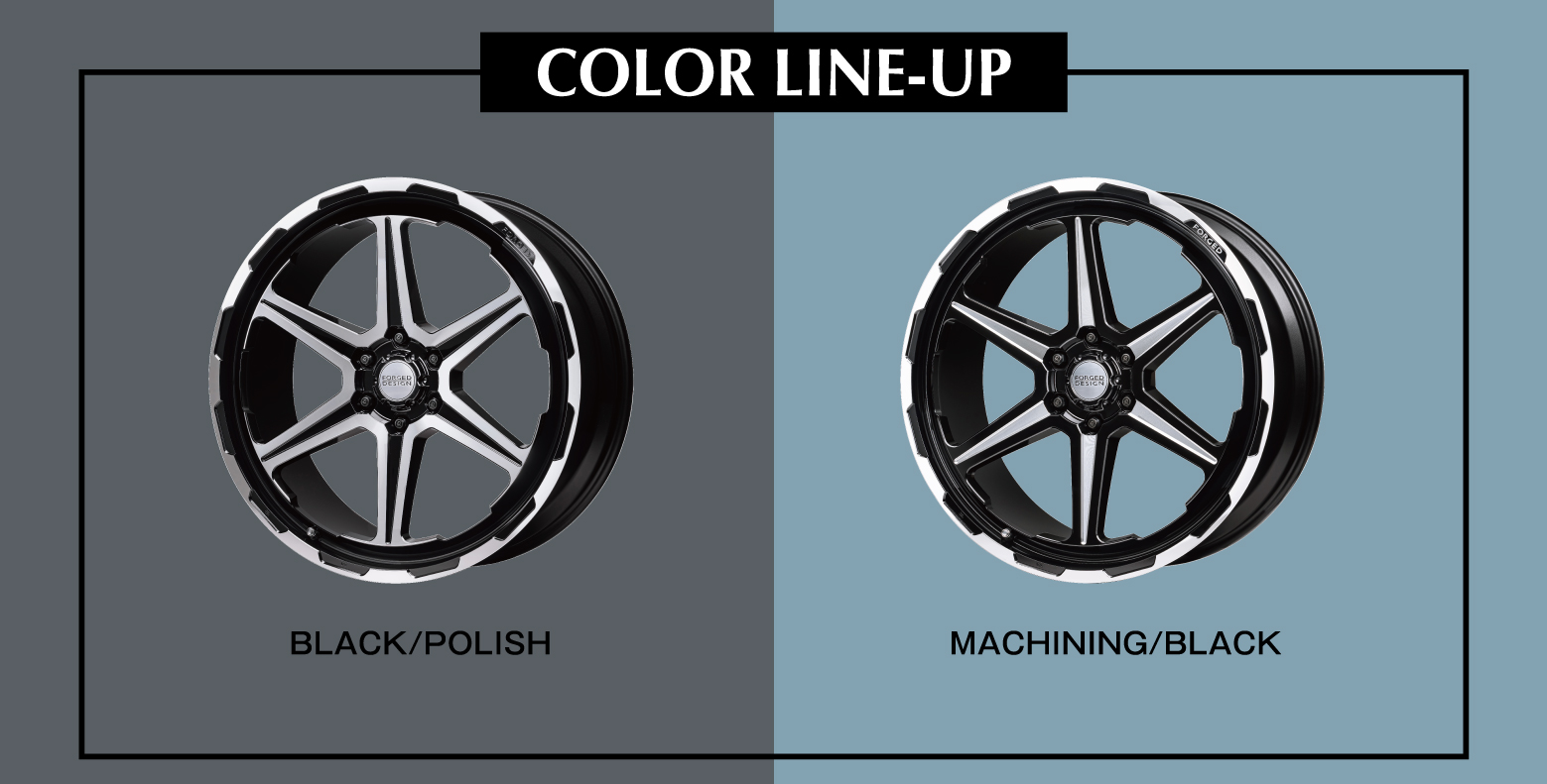 COLOR LINE-UP: BLACK/POLISH, MACHINING/BLACK