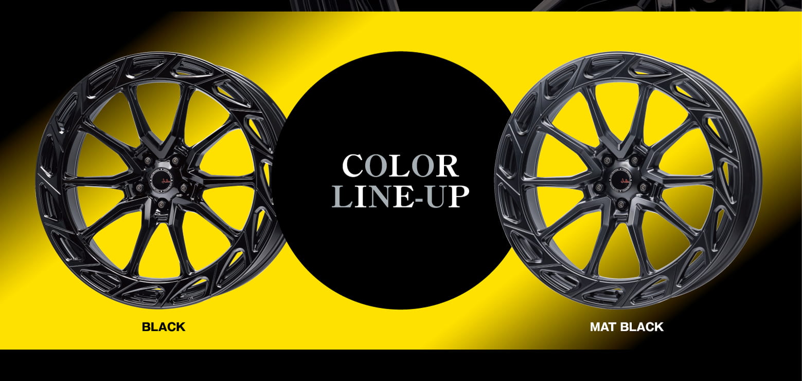 COLOR LINE-UP BLACK MAT BLACK